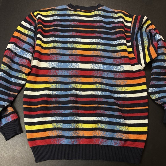 Vintage Riscatto Multicolor Knit Sweater Made In Italy Size M Cotton AndAcrylic - Picture 6 of 9
